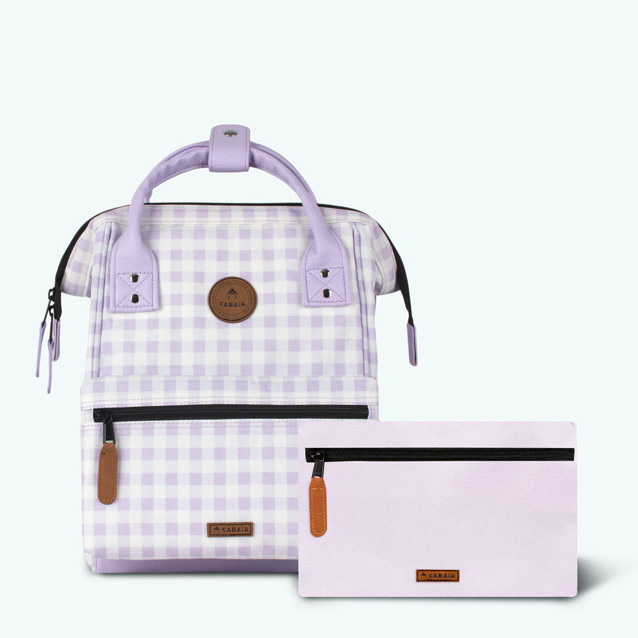 Adventurer light purple - Mini - Backpack - Vichy