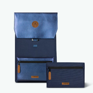 City blue - Medium - Backpack Cabaïa reinvents accessories for women, men and children: Backpacks, Duffle bags, Suitcases, Crossbody bags, Travel kits, Beanies... 