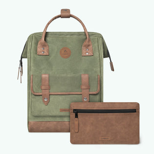Adventurer green - Medium - Backpack Cabaïa reinvents accessories for women, men and children: Backpacks, Duffle bags, Suitcases, Crossbody bags, Travel kits, Beanies... 